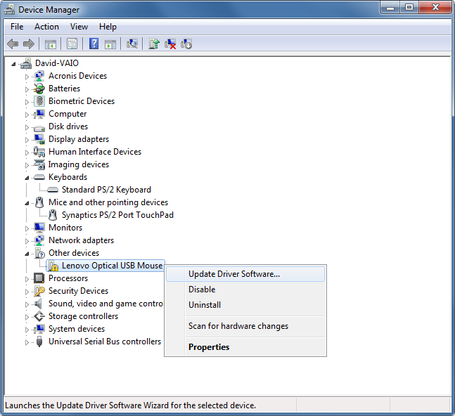 Manually Install Device Drivers