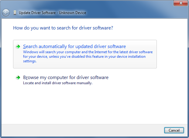 Auto Search for Drivers