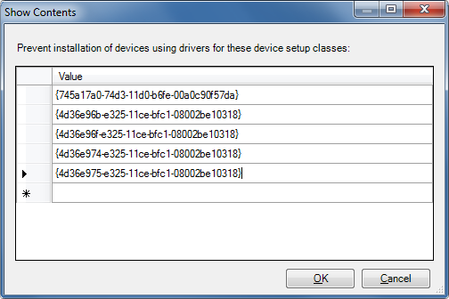 Device Class ID Blacklist