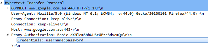 Capturing Proxy Authentication Credentials