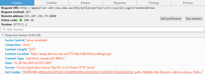 SSO Authentication Headers