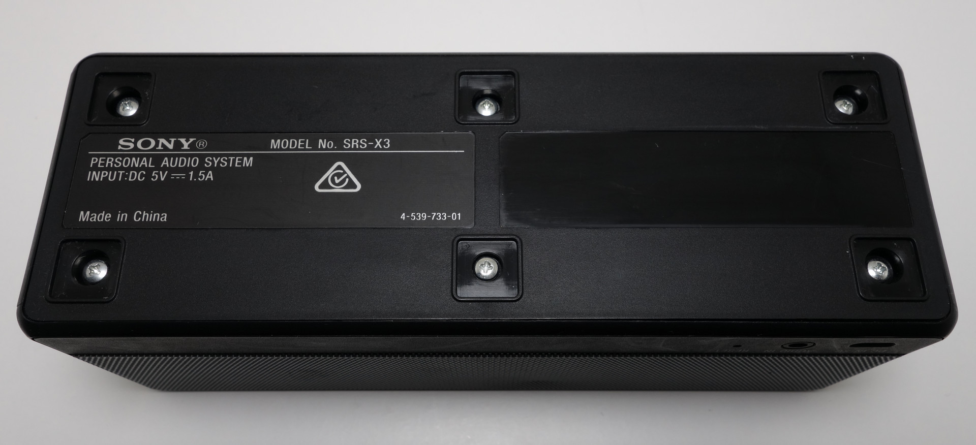Sony SRS-X3 Chassis Screws Under Foam Feet